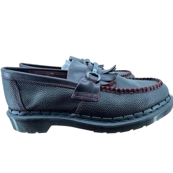 DR. MARTENS Adrian Snaffle Loafer NEW $160 Oxblood Pebble Leather Sz  M 9 L 10 - Picture 2 of 10